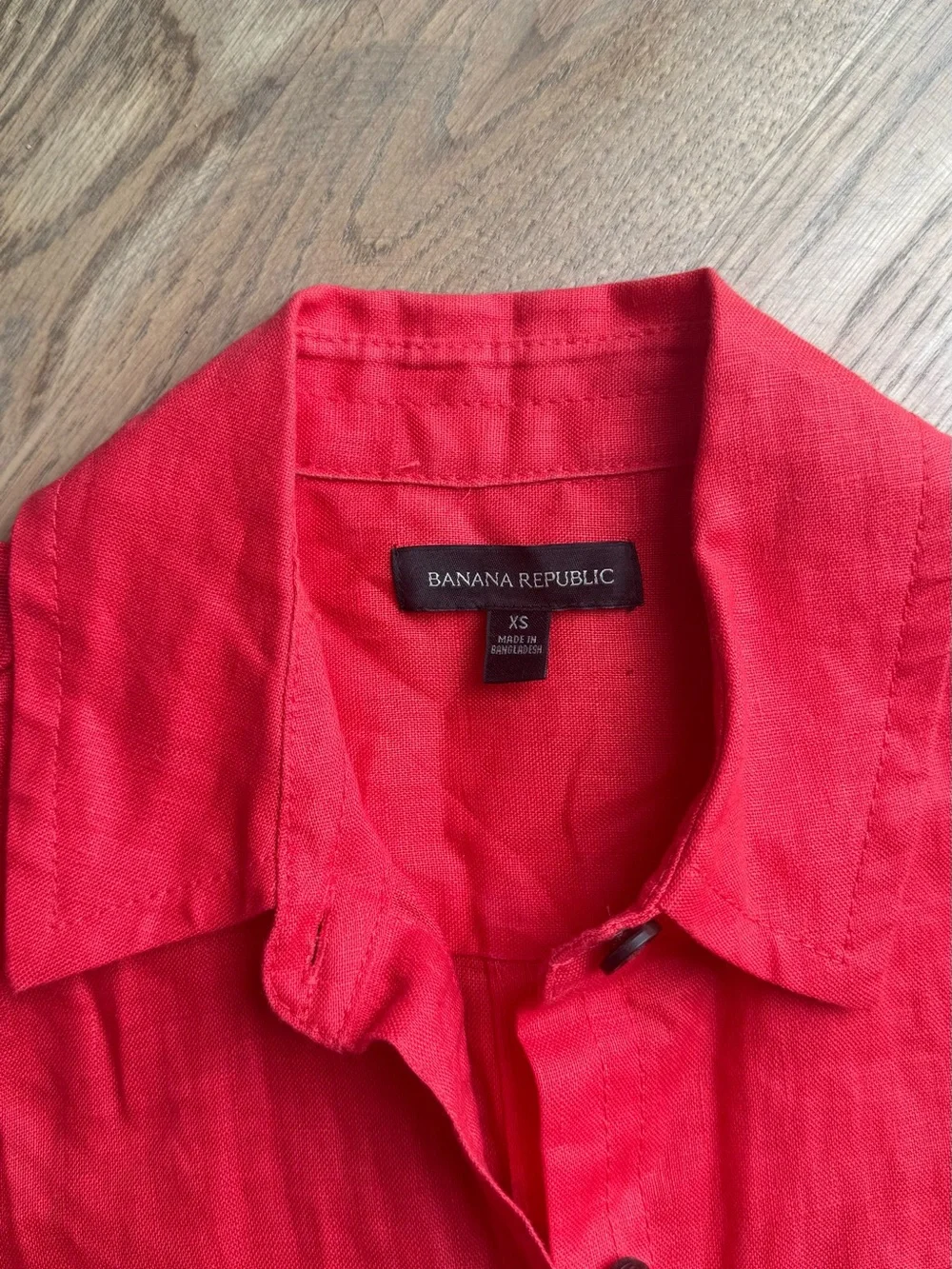 Banana Republic Short Sleeve Linen Romper with Waist Belt